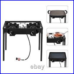 Outdoor Camp Stove High Pressure Propane Gas Cooker Portable Cast Iron Patio