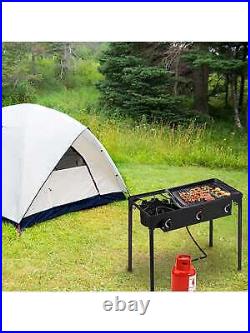 Outdoor Camp Stove High Pressure Propane Gas Cooker Portable Cast Iron Patio New