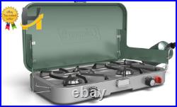 Outdoor Camp Stove Portable Cooktop with Included Cast Iron Grill & Griddle