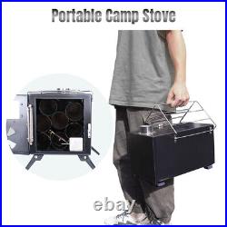Outdoor Camping Tent Wood Stove Portable Heating Wood Burning Heating BBQ Stove