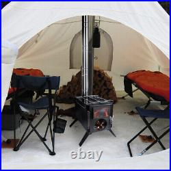 Outdoor Camping Tent Wood Stove Portable Heating Wood Burning Heating BBQ Stove