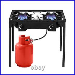 Outdoor Stove Pressure Propane Gas Cooker Portable Cast Iron Patio Cooking Burne