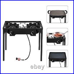 Outdoor Stove Pressure Propane Gas Cooker Portable Cast Iron Patio Cooking Burne