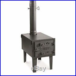 Outdoor Wood Stove Camping Hunting Galvanized Steel Cast Iron Portable Heat Cook