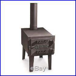 Outdoor Wood Stove Camping Hunting Galvanized Steel Cast Iron Portable Heat Cook