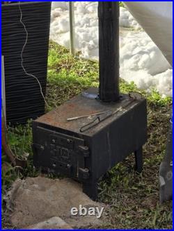 Outdoor Wood Stove Cast Iron Portable Camping Vented Tent Cooking Pipes Included