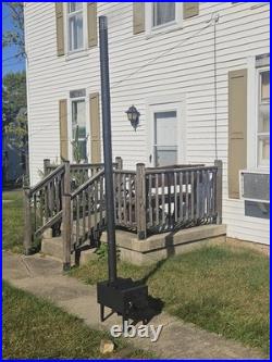 Outdoor Wood Stove Cast Iron Portable Camping Vented Tent Cooking Pipes Included