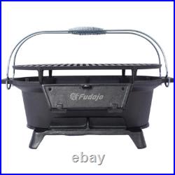 Oval Cast Iron Grill Portable Charcoal Tabletop Cast Iron Skillet Camping Stove Oval Cast Iron Grill Portable Charcoal Tabletop Cast Iron Skillet Camping Stove
