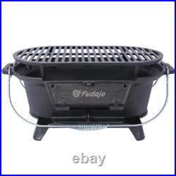 Oval Cast Iron Grill Portable Charcoal Tabletop Cast Iron Skillet Camping Stove Oval Cast Iron Grill Portable Charcoal Tabletop Cast Iron Skillet Camping Stove