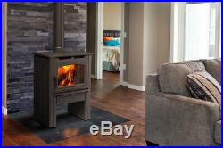 Pacific Energy NewCastle 2.5, Brown Porcelain Cast Iron Wood Stove, NOW 60% OFF