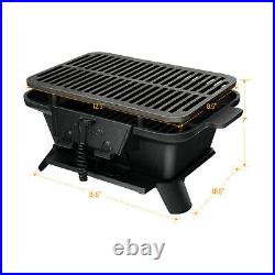 Patiojoy Heavy Duty Cast Iron Charcoal Grill Tabletop BBQ Stove Camping Picnic