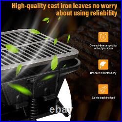 Patiojoy Heavy Duty Cast Iron Charcoal Grill Tabletop BBQ Stove Camping Picnic