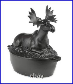 Plow Hearth Moose Wood Stove Steamer Cast Iron Fireplace Humidifier Matt