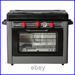 Portable Camp Chef Outdoor Deluxe Oven and 2 Burner Stove, Propane, Camping, NEW