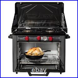Portable Camp Chef Outdoor Deluxe Oven and 2 Burner Stove, Propane, Camping, NEW