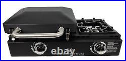 Portable Outdoor Camping RV Cast Iron Griddle 16.5x14.5, NonStick, Side Burner
