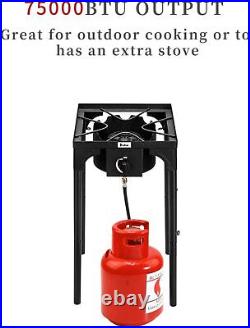 Portable Outdoor Stove Propane 1 Burner Cooking Gas Cooker BBQ Grill Camping US