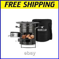 Portable Wood Burning Stove for Camping & Emergency Prep Cast Iron Efficiency Portable Wood Burning Stove for Camping & Emergency Prep Cast Iron Efficiency