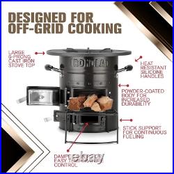Portable Wood Burning Stove for Camping & Emergency Prep Cast Iron Efficiency Portable Wood Burning Stove for Camping & Emergency Prep Cast Iron Efficiency