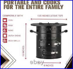 Portable Wood Burning Stove for Camping & Emergency Prep Cast Iron Efficiency Portable Wood Burning Stove for Camping & Emergency Prep Cast Iron Efficiency