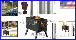 Portable Wood Burning Stove with Detachable Chimney