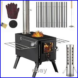 Portable Wood Burning Stove with Detachable Chimney