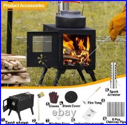 Portable Wood Burning Stove with Detachable Chimney