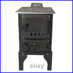 Portable wood burning tent stove, mini cast iron stove, caravan stove