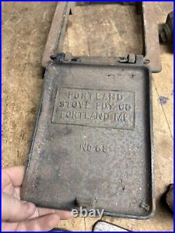 Portland Maine ME Stove FDY Co No 68 Ash Coal Clean Out Chimney Cast Iron Door