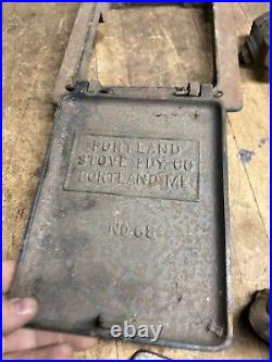 Portland Maine ME Stove FDY Co No 68 Ash Coal Clean Out Chimney Cast Iron Door