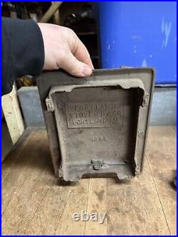 Portland Maine ME Stove FDY Co No 68 Ash Coal Clean Out Chimney Cast Iron Door