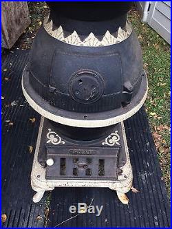 Pot Belly Antique Cast Iron Wood/Coal Stove -Gather Around The Home Town Store