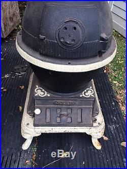 Pot Belly Antique Cast Iron Wood/Coal Stove -Gather Around The Home Town Store