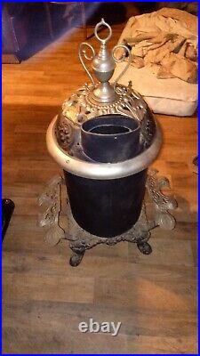 Pot belly stove wood parlor cast iron cabin antique vintage Columbia airtight