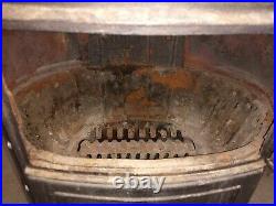 Pot belly stove wood parlor cast iron cabin antique vintage Montgomery Ward