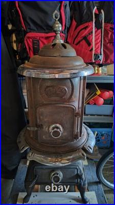 Potbelly Stove Vintage Antique Full Size Hutch