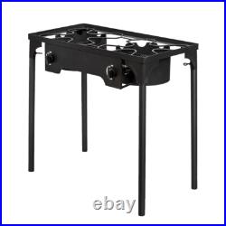Powerful 150000 BTU Cast Iron Double Burner Camp Stove High-pressure For Outdoor Powerful 150000 BTU Cast Iron Double Burner Camp Stove High-pressure For Outdoor