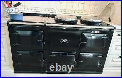 Price Drop AGA Cast Iron Stove 58 Black Enamel Gas Oven Cooker Elegant Retro