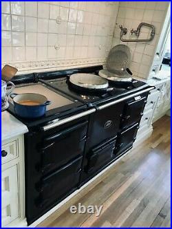Price Drop AGA Cast Iron Stove 58 Black Enamel Gas Oven Cooker Elegant Retro