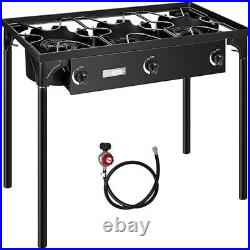 Professional Outdoor 225000 BTU Stove Propane 3 Burner Portable Cooker BBQ New