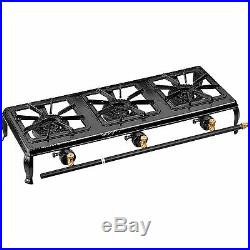 Propane Burner Cast Iron Stove Triple Outdoor Camping Barbecue BBQ Grill Stand