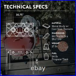 Propane Double Burner Stove Cast Iron Two Burner High Pressure Adjustable PSI Propane Double Burner Stove Cast Iron Two Burner High Pressure Adjustable PSI