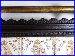 Queen Victoria Diamond Jubilee/uk 1837-97, Cast Iron/brass/tile Coal Stove Fence