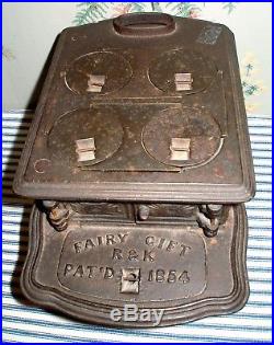 RARE 1854 FAIRY GIFT Cast Iron Toy Stove, Teeny Tiny, Early & SCARCE