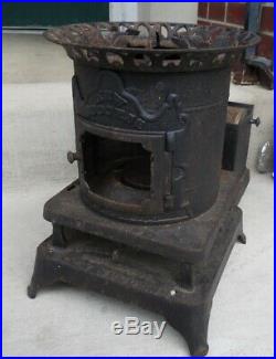 RARE 1883 cast iron cook / camp stove Fleming New Success primitive and complete