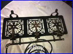 RARE Antique Griswold 503 Gas Three Burner Hot Plate Cast Iron Stove