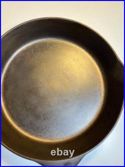 RARE Favorite Piqua Ware Ohio Miami Maimi Diamond Cast Iron Skillet Pan FLAT