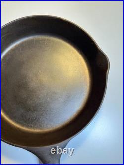 RARE Favorite Piqua Ware Ohio Miami Maimi Diamond Cast Iron Skillet Pan FLAT