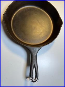 RARE Favorite Piqua Ware Ohio Miami Maimi Diamond Cast Iron Skillet Pan FLAT