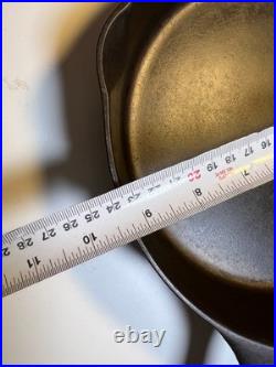 RARE Favorite Piqua Ware Ohio Miami Maimi Diamond Cast Iron Skillet Pan FLAT